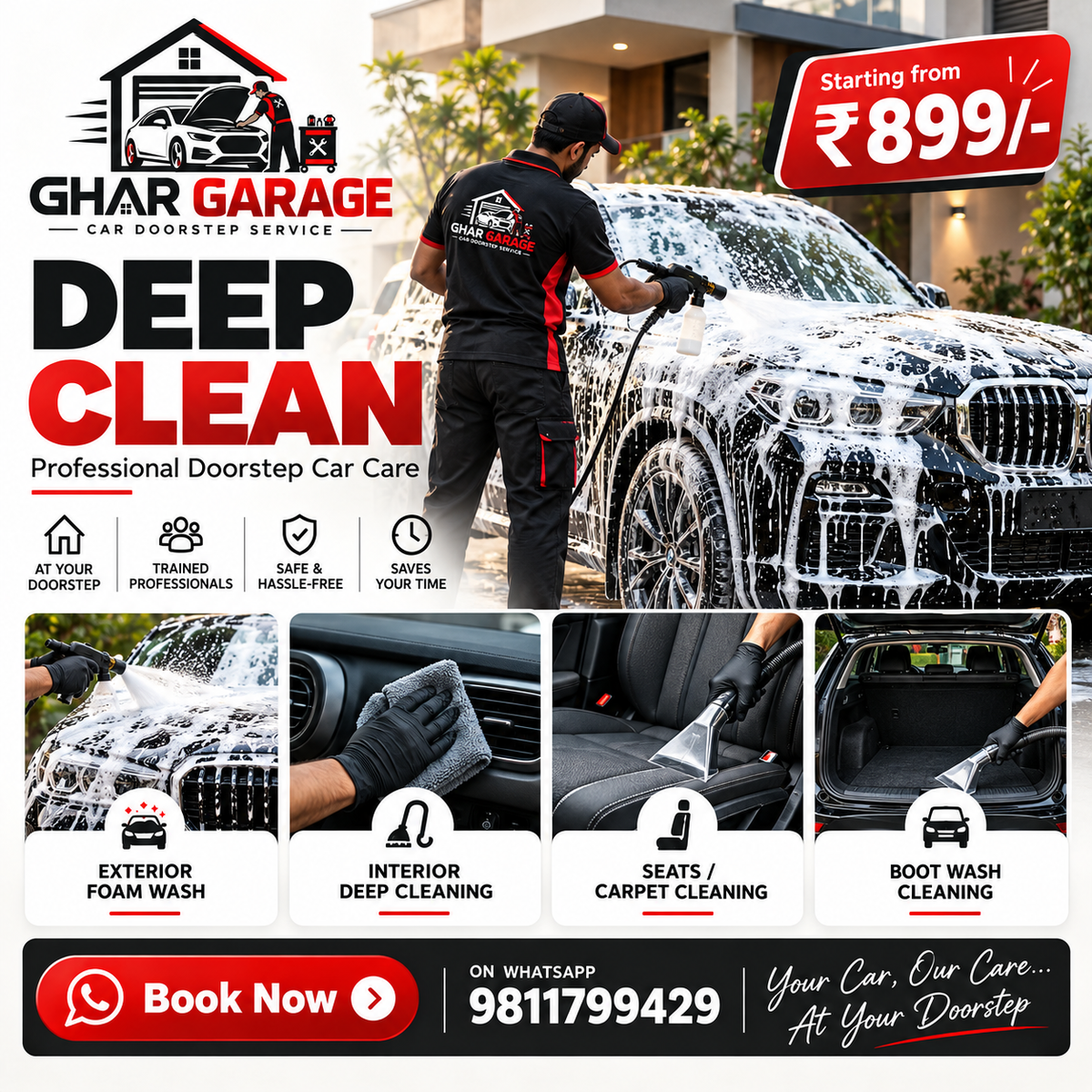 Deep Car Cleaning at Home – Interior + Exterior